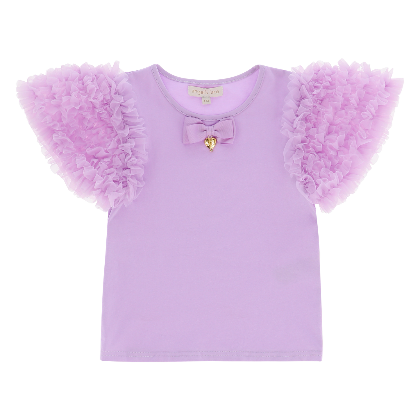 Lexie Tulle Sleeve Top Lilac