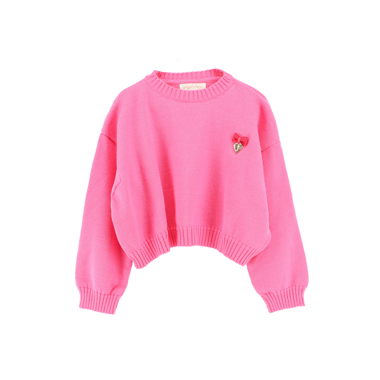 Roberta Cropped Wings Jumper Hot Pink