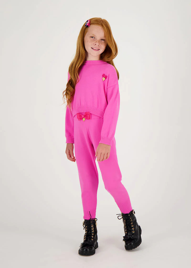 Roberta Cropped Wings Jumper Hot Pink