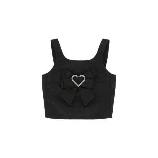 Adeana Jacquard Top Heart/Black