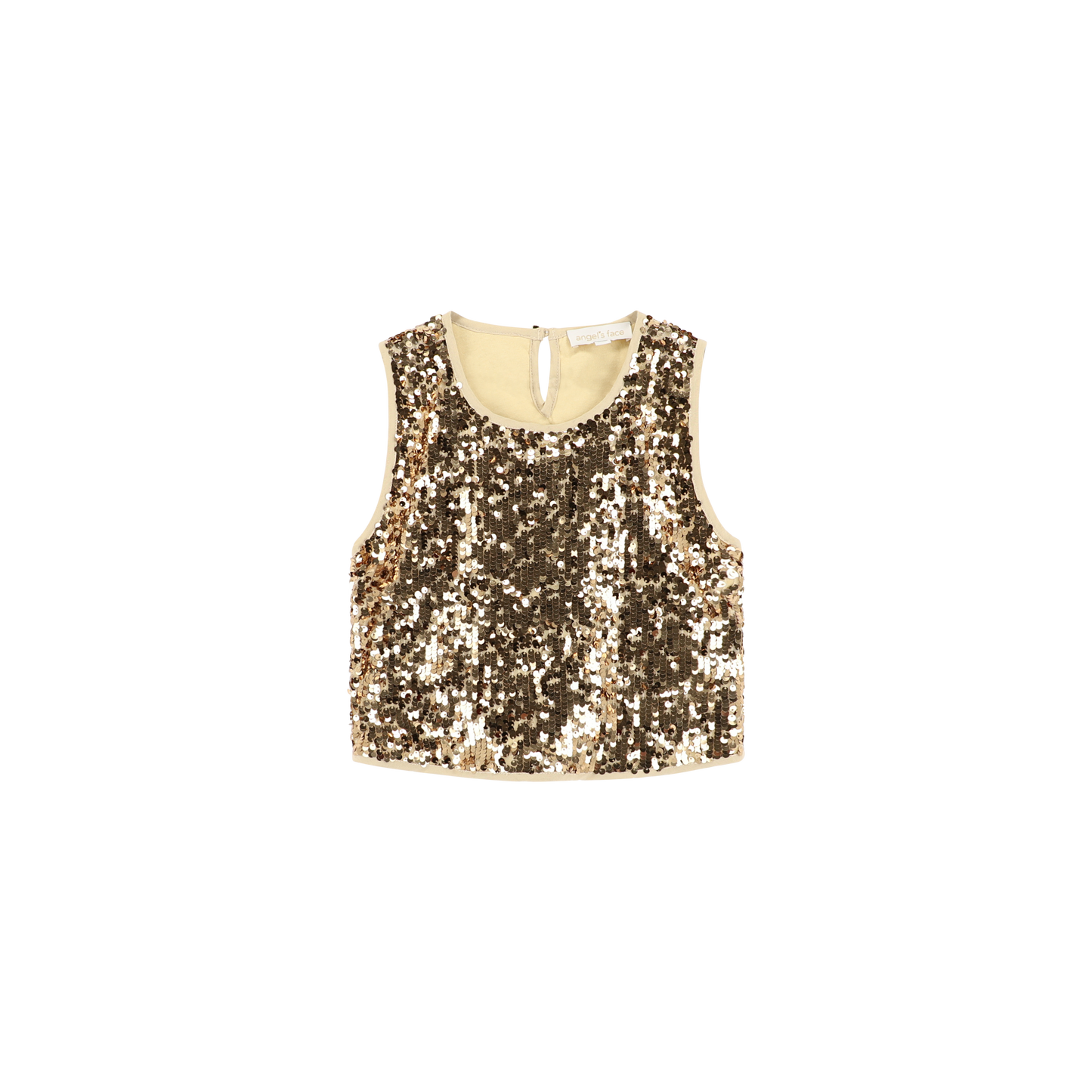 Diva Sequin Top Gold