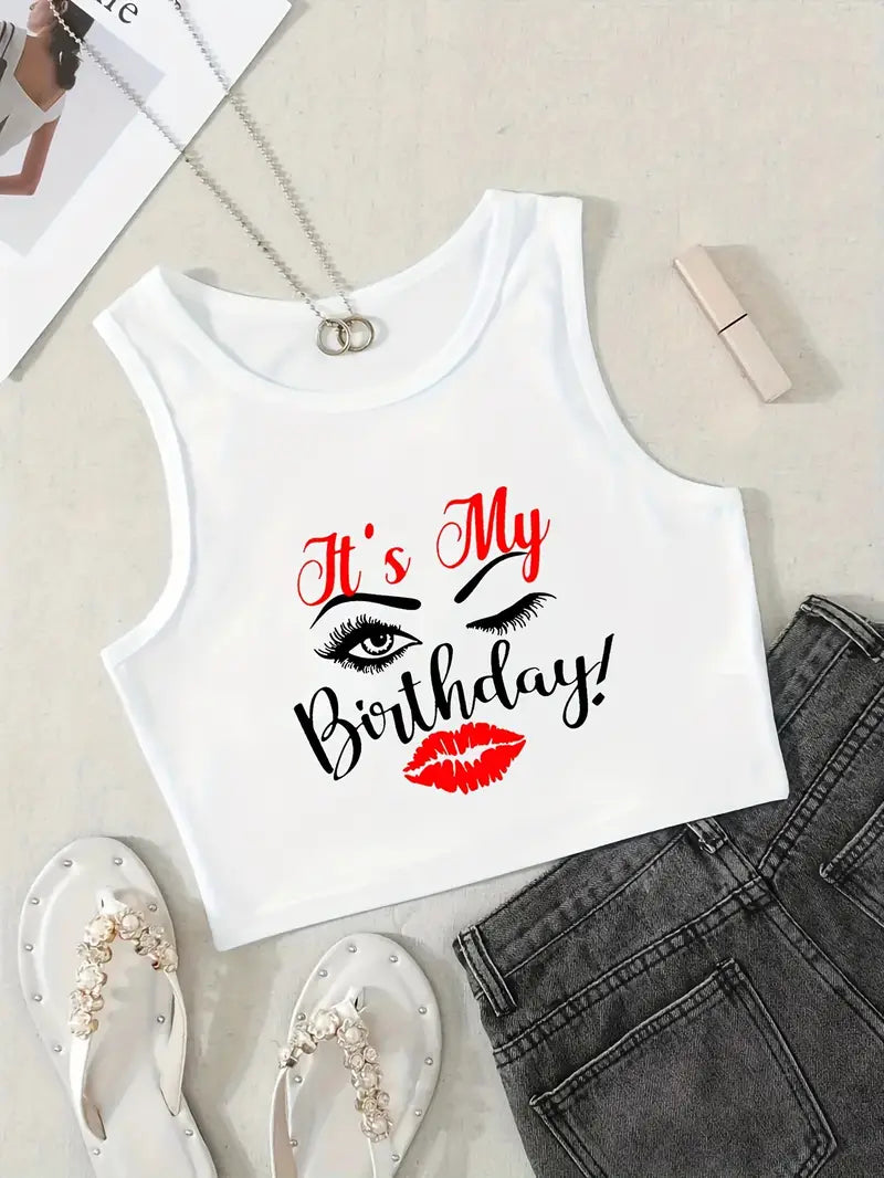 “It's My Birthday” Tank Top White