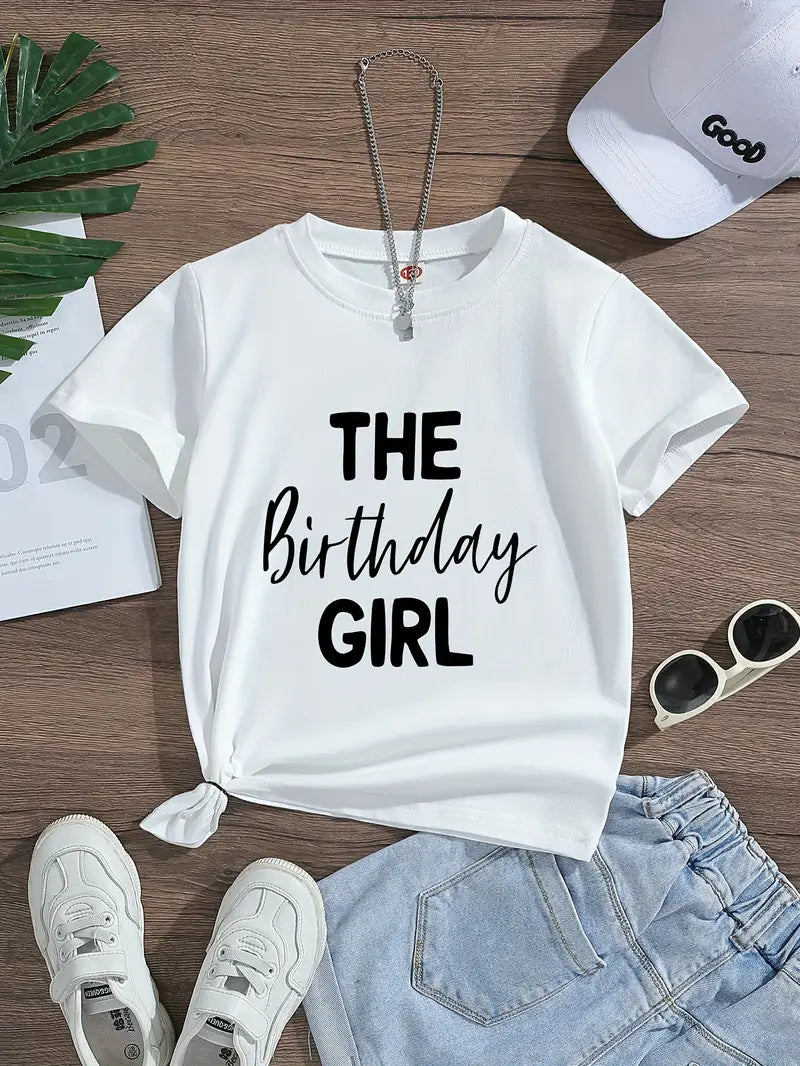 “The Birthday Girl” Short Sleeve T-Shirt White