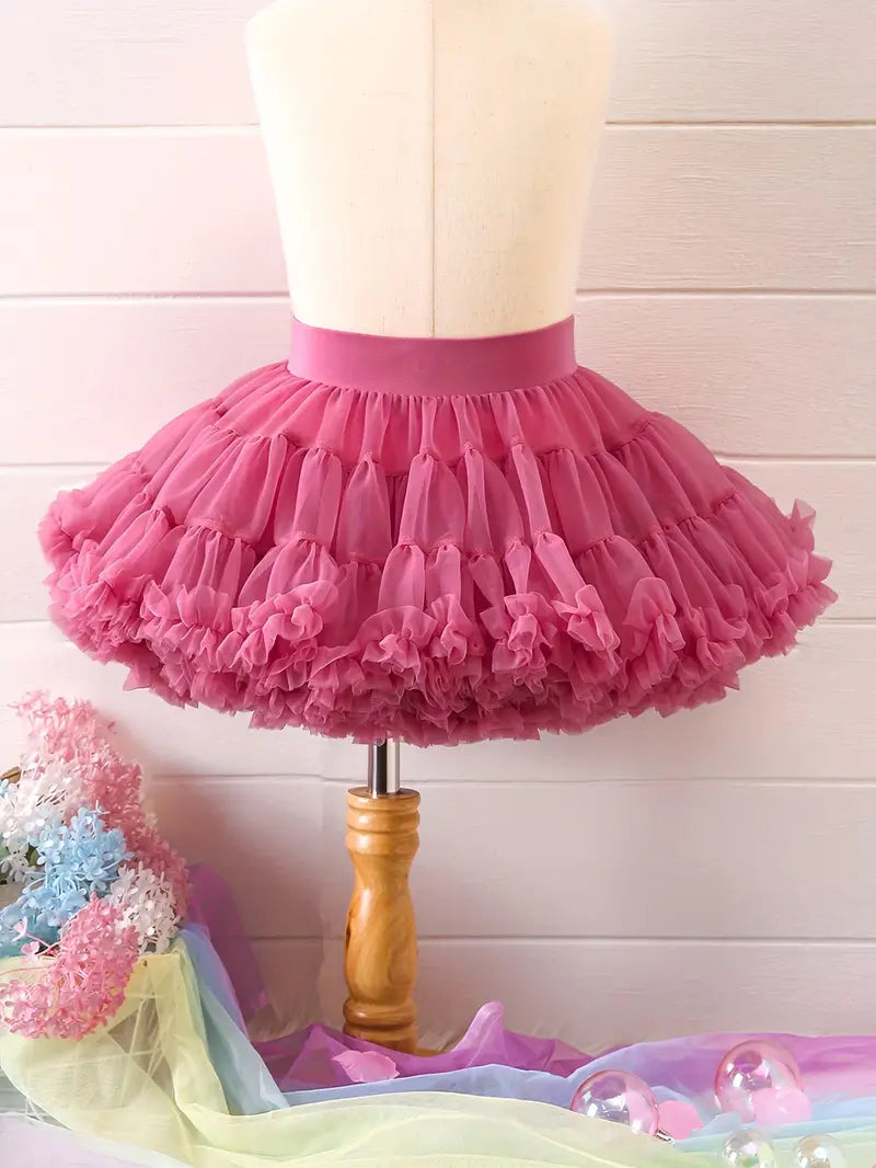 Little Divas Tutu Skirt Latte Red