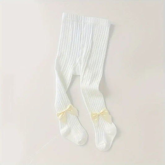 Tights With Bowknot White