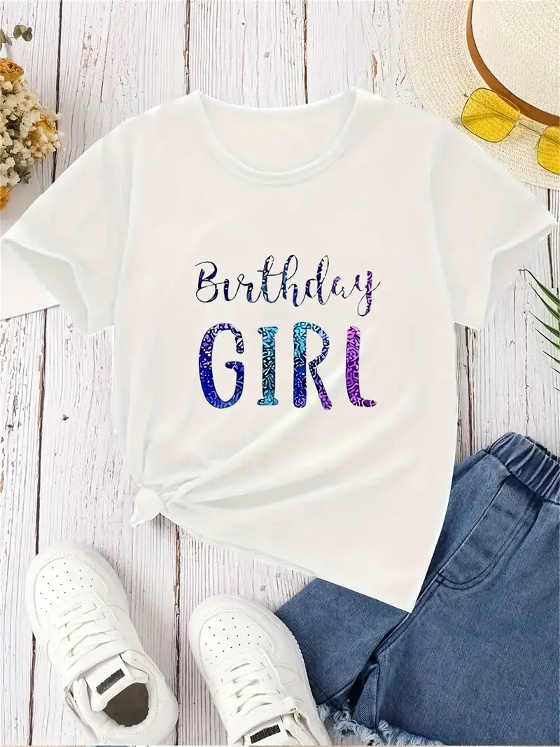 "Birthday Girl” Short Sleeve T-Shirt White