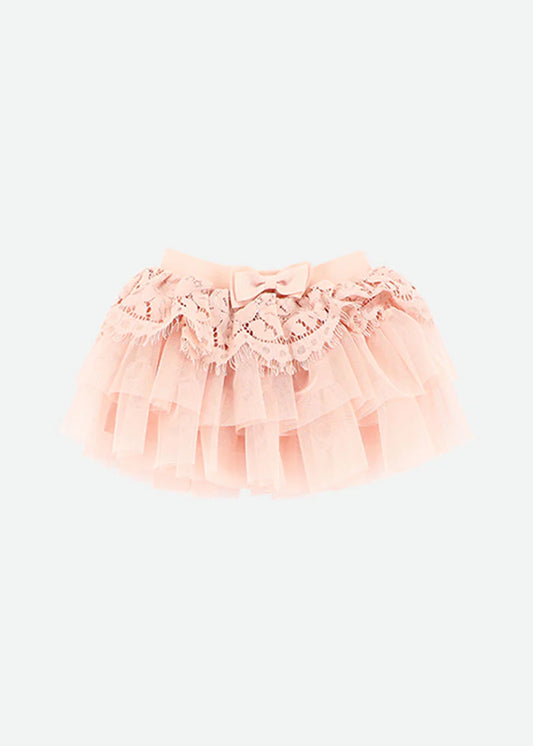 Kamma Lace Trim Baby Skirt Blush