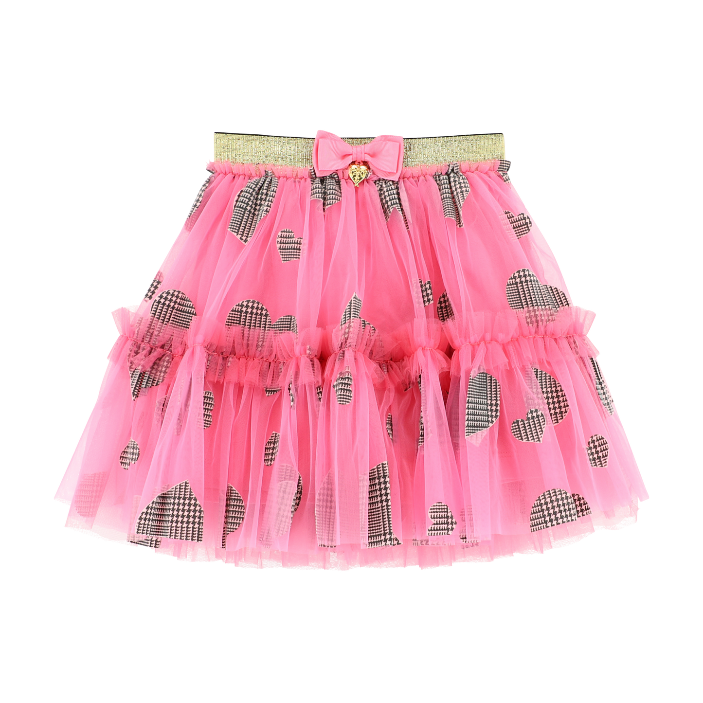 Barbarella Tulle Skirt Hearts/Hot Pink