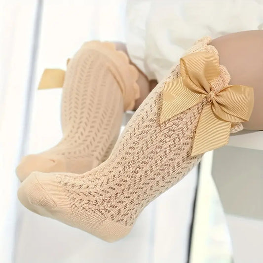 Bowknot Knitted Socks Khaki