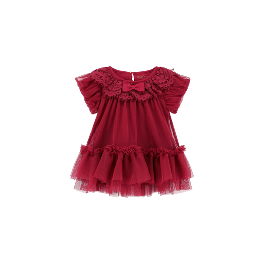 Iona Tulle Baby Dress Tibetan Red