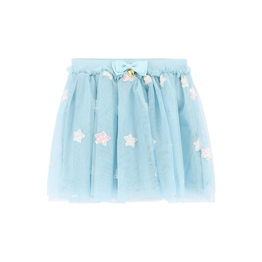 Erika Sequin Star Skirt Porcelain Blue