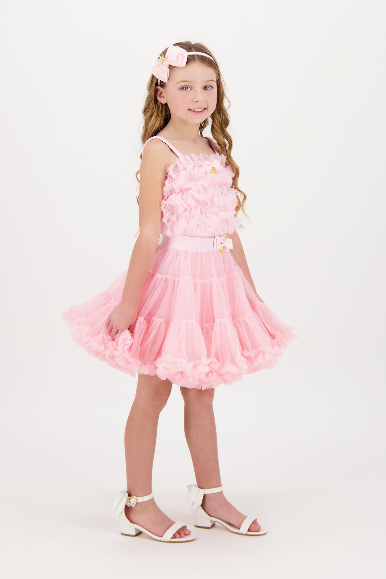 Aliki Tulle Ruffle Top Fairy Pink